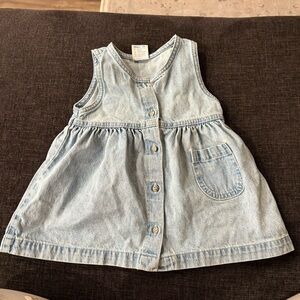 Vintage 90s Oshkosh Denim Dress Size 24m